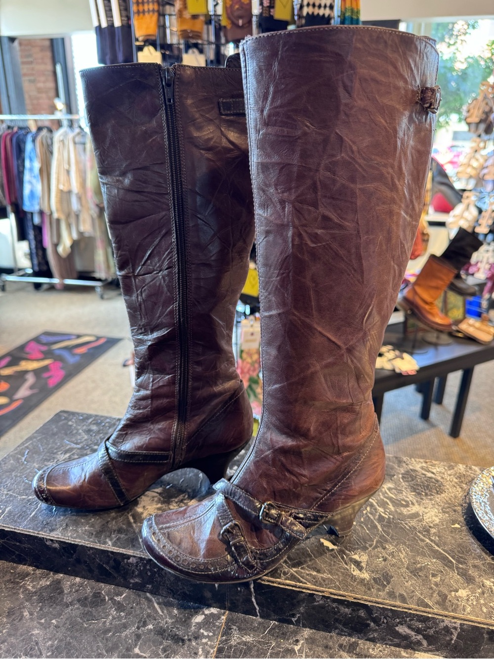 Hispanitas Women's Tall Brown Leather Boots